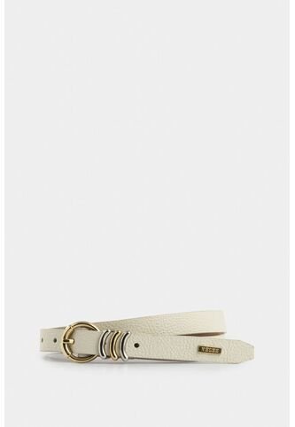 Cinturón Unifaz De Cuero Para Mujer Puntera Hexagonal Cinturón Unifaz De Cuero Para Mujer Puntera Hexagonal Blanco M VÉLEZ Vélez