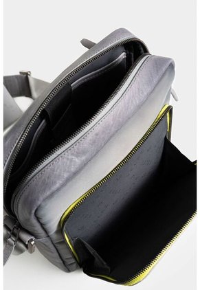 Manos Libres Erial De Cuero Y Lona Para Hombre Bolsillo Frontal Manos Libres Erial De Cuero Y Lona Para Hombre Bolsillo Frontal Gris Vélez