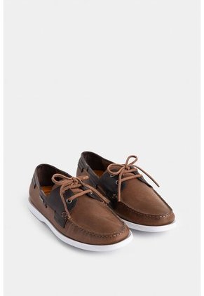 Zapatos Cordón De Cuero Contrastes Zapatos Cordón De Cuero Contrastes Tabaco 42 VÉLEZ