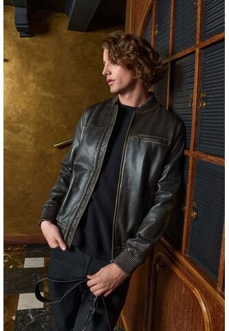 Chaqueta Sika De Cuero Para Hombre Silueta Rider Chaqueta Sika De Cuero Para Hombre Silueta Rider Bronce XXXL VÉLEZ Vélez