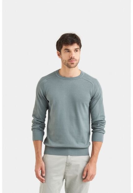 Sweater Tejido En Algodón Para Hombre Manga Ranglan Sweater Tejido En Algodón Para Hombre Manga Ranglan Agua Marina L Vélez