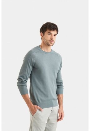 Sweater Tejido En Algodón Para Hombre Manga Ranglan Sweater Tejido En Algodón Para Hombre Manga Ranglan Agua Marina L Vélez