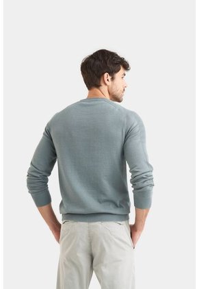 Sweater Tejido En Algodón Para Hombre Manga Ranglan Sweater Tejido En Algodón Para Hombre Manga Ranglan Agua Marina L Vélez