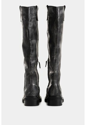 Botas Tulipan De Cuero Brush Off Para Mujer Efecto Metalizado Botas Tulipan De Cuero Brush Off Para Mujer Efecto Metalizado Gris 41 VÉLEZ