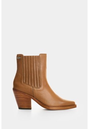 Botines De Cuero Para Mujer Solaris Botines De Cuero Para Mujer Solaris Miel 35 VÉLEZ