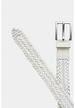 Cinturón Unifaz De Cuero Trenzado Para Hombre Punta Espada Cinturón Unifaz De Cuero Trenzado Para Hombre Punta Espada Blanco 38 VÉLEZ
