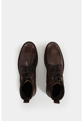 Botas Solar De Cuero Para Hombre Combinación De Texturas Botas Solar De Cuero Para Hombre Combinación De Texturas Cafe 46 VÉLEZ