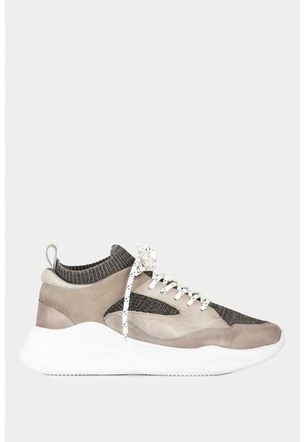 Tenis Deportivos Explorer De Cuero Y Capellada Tejida Para Hombre Efecto Envejecido Gris Tenis Deportivos Explorer De Cuero Y Capellada Tejida Para Hombre Efecto Envejecido Gris 43 Vélez