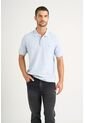 Polo Para Hombre Semi Fit Detalle Jacquard Polo Para Hombre Semi Fit Detalle Jacquard Azul Claro XL VÉLEZ de Vélez