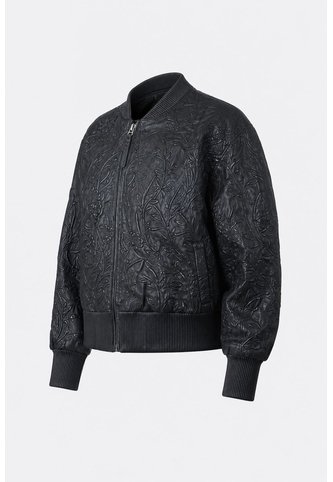 Bomber De Cuero Repujado Para Mujer Sira Bomber De Cuero Repujado Para Mujer Sira Negro M VÉLEZ Vélez