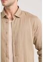 Camisa Manga Larga En Lino Para Hombre Silueta Semi Ajustada Camisa Manga Larga En Lino Para Hombre Silueta Semi Ajustada Tabaco XL VÉLEZ de Vélez