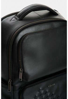 Morral Monet 3.0 En Cuero Con Tejido Para Hombre Morral Monet 3.0 En Cuero Con Tejido Para Hombre Negro VÉLEZ