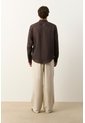 Camisa Manga Larga En Lino Para Hombre Silueta Semi Ajustada Camisa Manga Larga En Lino Para Hombre Silueta Semi Ajustada Cafe S VÉLEZ de Vélez
