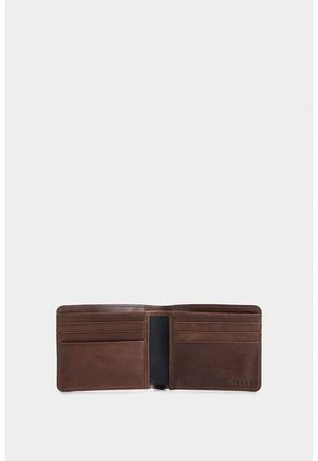 Billetera De Cuero Leather Contrastes Cafe Billetera De Cuero Leather Contrastes Cafe VÉLEZ