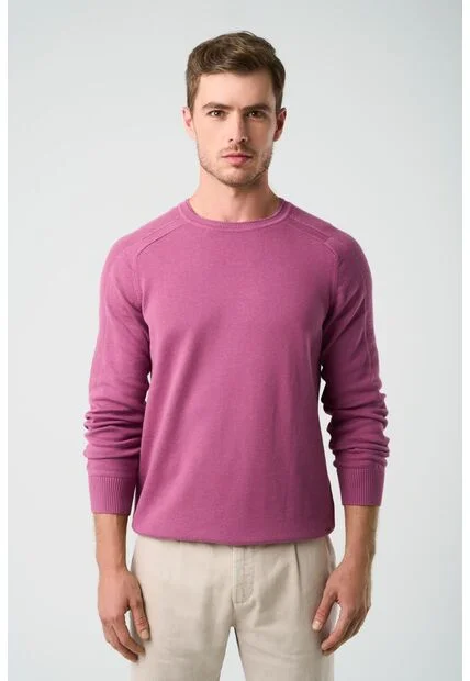 Sweater Tejido En Algodón Para Hombre Manga Ranglan Sweater Tejido En Algodón Para Hombre Manga Ranglan Mora L VÉLEZ