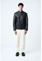 Chaqueta Bosa De Cuero Para Hombre Fit Semi Holgado Chaqueta Bosa De Cuero Para Hombre Fit Semi Holgado Negro M VÉLEZ de Vélez