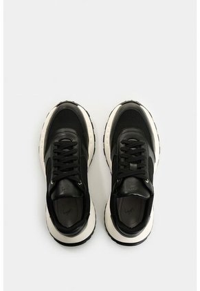 Tenis De Cuero Y Folia Para Mujer Ocaso Tenis De Cuero Y Folia Para Mujer Ocaso Negro 35 VÉLEZ