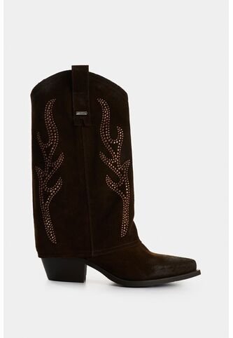 Botas De Cuero Gamuzado Para Mujer Hazel Botas De Cuero Gamuzado Para Mujer Hazel Cafe 39 VÉLEZ Vélez