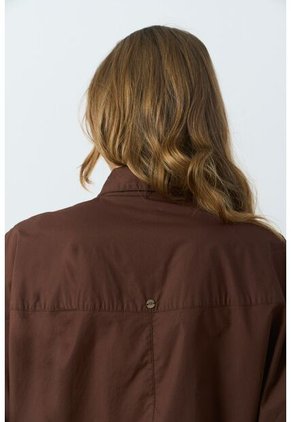 Camisa Maga Larga Silueta Globo Para Mujer Cleo Camisa Maga Larga Silueta Globo Para Mujer Cleo Cafe XS VÉLEZ