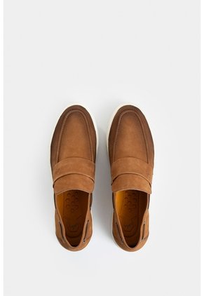 Mocasines Brescia De Cuero Gamuzado Para Hombre Efecto Envejecido Mocasines Brescia De Cuero Gamuzado Para Hombre Efecto Envejecido Miel 43 VÉLEZ