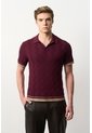 Polo Manga Corta Tejida Para Hombre Aura Polo Manga Corta Tejida Para Hombre Aura Vinotinto XXL VÉLEZ de Vélez