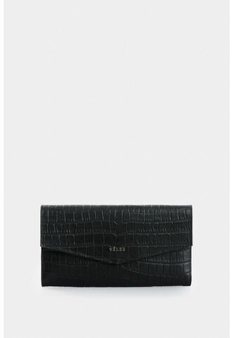 Billetera Porta Chequera De Cuero Para Mujer Selene Billetera Porta Chequera De Cuero Para Mujer Selene Negro VÉLEZ Vélez