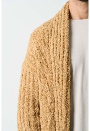 Cardigan Acanalado Para Hombre Selva Cardigan Acanalado Para Hombre Selva Miel XXL VÉLEZ