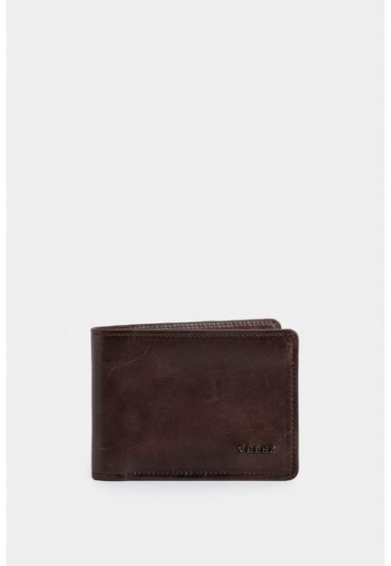 Billetera Montt De Cuero Para Hombre Acabado Brillo Billetera Montt De Cuero Para Hombre Acabado Brillo Cafe VÉLEZ