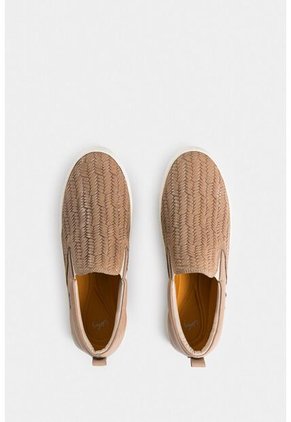 Mocasines Anturio De Cuero Grabado Para Mujer Elásticos Laterales Mocasines Anturio De Cuero Grabado Para Mujer Elásticos Laterales Arena 34 Vélez