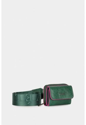 Monedero Tropical De Cuero Para Mujer Cargadera Removible Monedero Tropical De Cuero Para Mujer Cargadera Removible Verde Vélez
