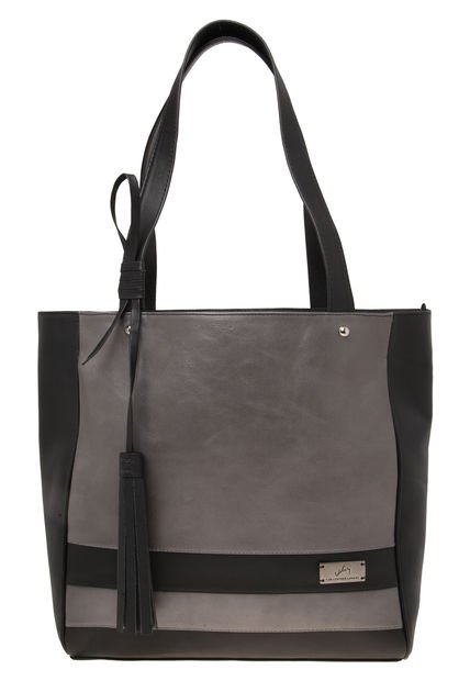 Bolso Negro-Gris Plata Vélez