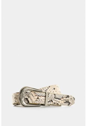 Cinturón Acarí Doble Faz En Cuero De Textura Serpiente Para Mujer Cinturón Acarí Doble Faz En Cuero De Textura Serpiente Para Mujer Beige XL VÉLEZ Vélez