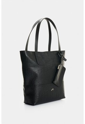 Shopping De Cuero Grabado Para Mujer Verona Shopping De Cuero Grabado Para Mujer Verona Negro VÉLEZ