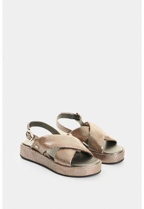 Sandalia Plataforma De Cuero Para Mujer Caltha Sandalia Plataforma De Cuero Para Mujer Caltha Plata 35 VÉLEZ