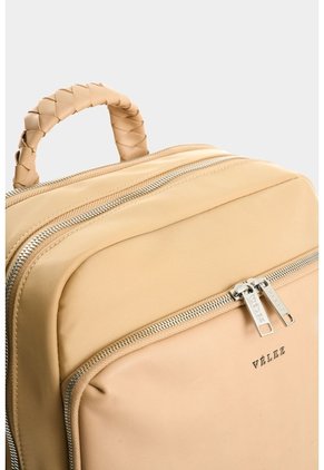 Morral Marfilo De Cuero Y Nylon Para Mujer Manija Trenzada Morral Marfilo De Cuero Y Nylon Para Mujer Manija Trenzada Arena VÉLEZ