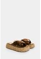 Sandalia Plataforma De Cuero Y Yute Para Mujer Ivory Sandalia Plataforma De Cuero Y Yute Para Mujer Ivory Bronce 35 VÉLEZ de Vélez