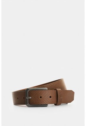 Cinturón Unifaz De Cuero Grabado Para Hombre Loa Cinturón Unifaz De Cuero Grabado Para Hombre Loa Miel 32 VÉLEZ