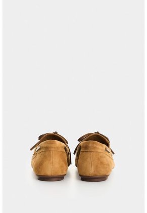 Mocasines De Cuero Gamuzado Para Mujer Gem Mocasines De Cuero Gamuzado Para Mujer Gem Miel 38 VÉLEZ