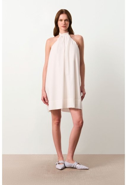 Vestido Mini Halter Para Mujer Lumbre Vestido Mini Halter Para Mujer Lumbre Crema 12 VÉLEZ