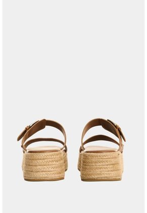 Sandalia Plataforma En Cuero Y Yute Para Mujer Ikal Sandalia Plataforma En Cuero Y Yute Para Mujer Ikal Miel 39 VÉLEZ