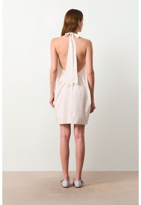 Vestido Mini Halter Para Mujer Lumbre Vestido Mini Halter Para Mujer Lumbre Crema 12 VÉLEZ