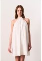 Vestido Mini Halter Para Mujer Lumbre Vestido Mini Halter Para Mujer Lumbre Crema 12 VÉLEZ de Vélez