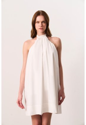Vestido Mini Halter Para Mujer Lumbre Vestido Mini Halter Para Mujer Lumbre Crema 12 VÉLEZ