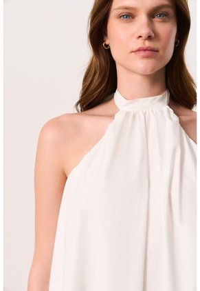 Vestido Mini Halter Para Mujer Lumbre Vestido Mini Halter Para Mujer Lumbre Crema 12 VÉLEZ