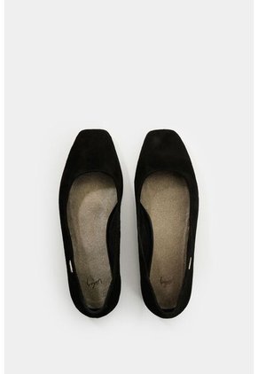 Baleta De Cuero Gamuzado Para Mujer Elia Baleta De Cuero Gamuzado Para Mujer Elia Negro 39 VÉLEZ