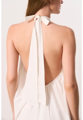 Vestido Mini Halter Para Mujer Lumbre Vestido Mini Halter Para Mujer Lumbre Crema 12 VÉLEZ