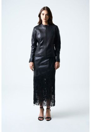 Chaqueta Rider De Cuero Para Mujer Fit Slim Chaqueta Rider De Cuero Para Mujer Fit Slim Negro M VÉLEZ