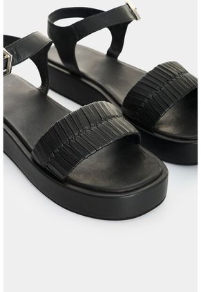 Sandalia Plataforma De Cuero Para Mujer Eos Sandalia Plataforma De Cuero Para Mujer Eos Negro 35 VÉLEZ