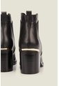 Botines Tacón De Cuero Aplique Botines Tacón De Cuero Aplique Negro 41 VÉLEZ de Vélez