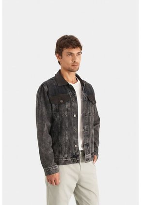 Chaqueta Trucker Para Hombre Piezas En Cuero Chaqueta Trucker Para Hombre Piezas En Cuero Negro S Vélez